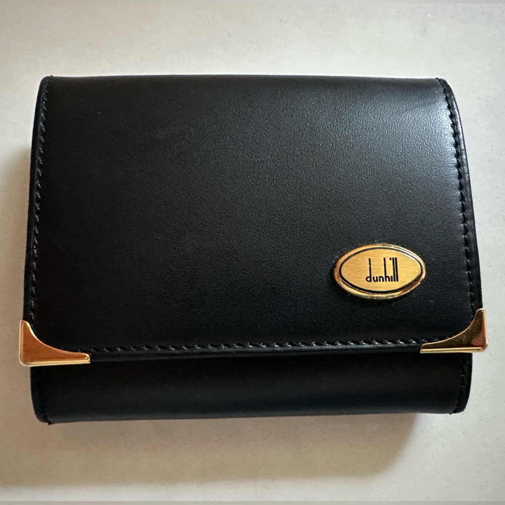 DUNHILL coin case Oxford leather Authentic Unisex